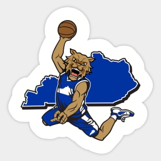 Kentucky Dunking Basketball Cat Sticker